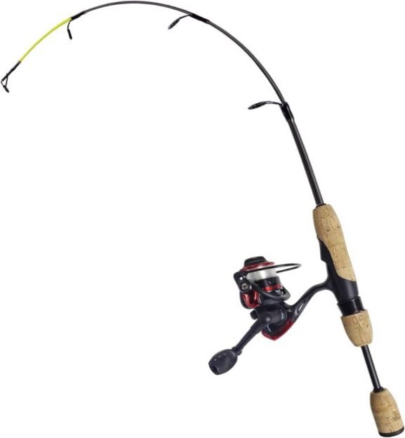 Aventik Ultralight Ice Fishing Rod and Reel Combo 26/28/30/32 inch Medium Light Fast Action Multi-Species Spinning Ice Fishing Combos Tackle for Walleye Perch Panfish and Trout