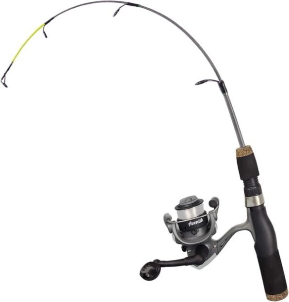 Aventik Ultralight Ice Fishing Rod and Reel Combo 26/28/30/32 inch Medium Light Fast Action Multi-Species Spinning Ice Fishing Combos Tackle for Walleye Perch Panfish and Trout