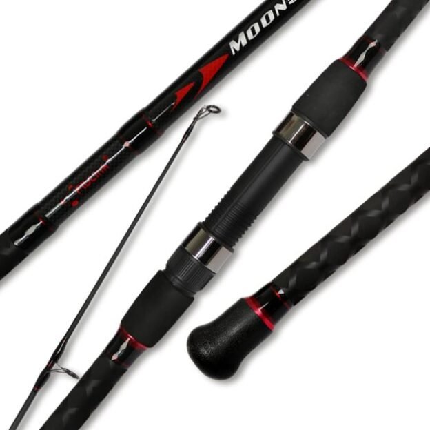 Fiblink Surf Spinning Fishing Rod 2-Piece Graphite Travel Fishing Rod(12-Feet 10-Feet)