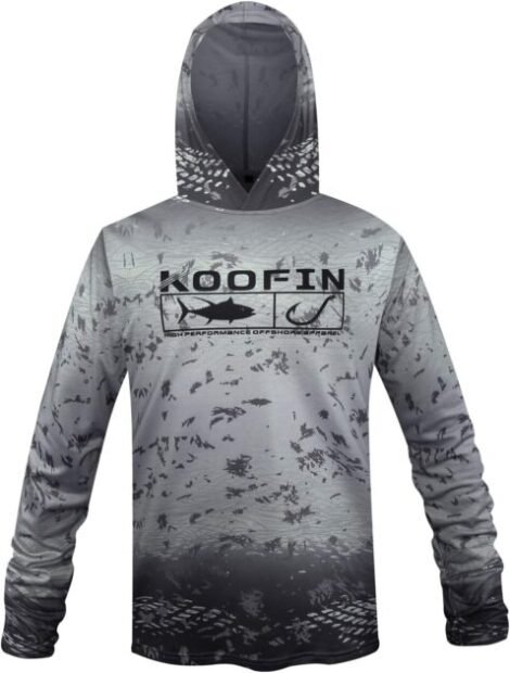 KOOFIN GEAR Performance Fishing Hoodie UPF 50 Sunblock Shirt Long Sleeve Quick-Dry Loose Fit Fade Pattern