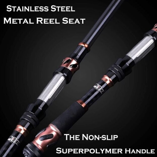 PLUSINNO Fishing Rod and Reel Combos - Carbon Fiber Telescopic Fishing Pole - Spinning Reel 12 +1 Shielded Bearings Stainless Steel BB