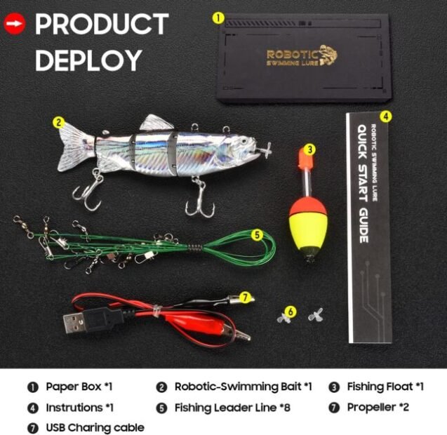 Robotic Swimming Fishing Electric Lures 5.12 USB Rechargeable LED Light Wobbler Multi Jointed Swimbaits Hard Lures Fishing Tackle