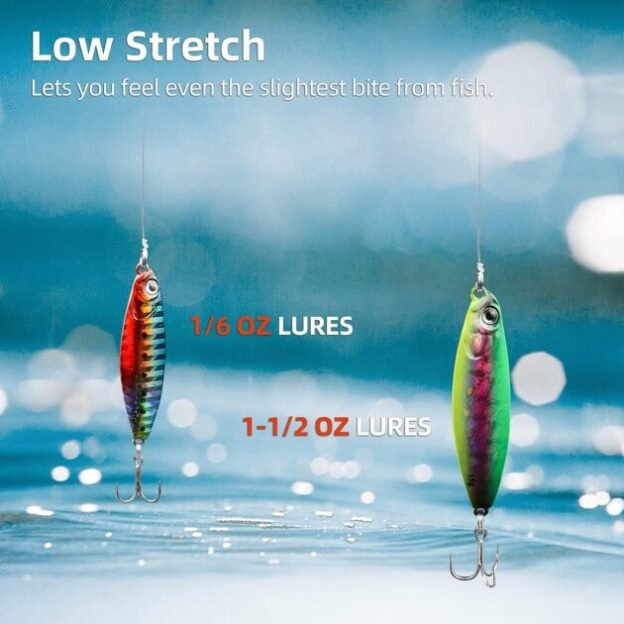 RUNCL PowerFluoro Fishing Line, 100% Fluorocarbon Coated Fishing Line, Fishing Leader Line - Virtually Invisible, Faster Sinking, Extra Sensitivity, Abrasion Resistance, UV Resistance - 300Yds, 5-32LB