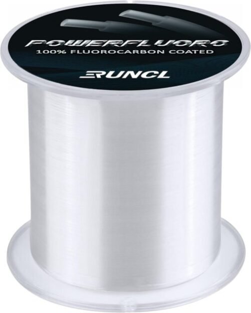 RUNCL PowerFluoro Fishing Line, 100% Fluorocarbon Coated Fishing Line, Fishing Leader Line - Virtually Invisible, Faster Sinking, Extra Sensitivity, Abrasion Resistance, UV Resistance - 300Yds, 5-32LB