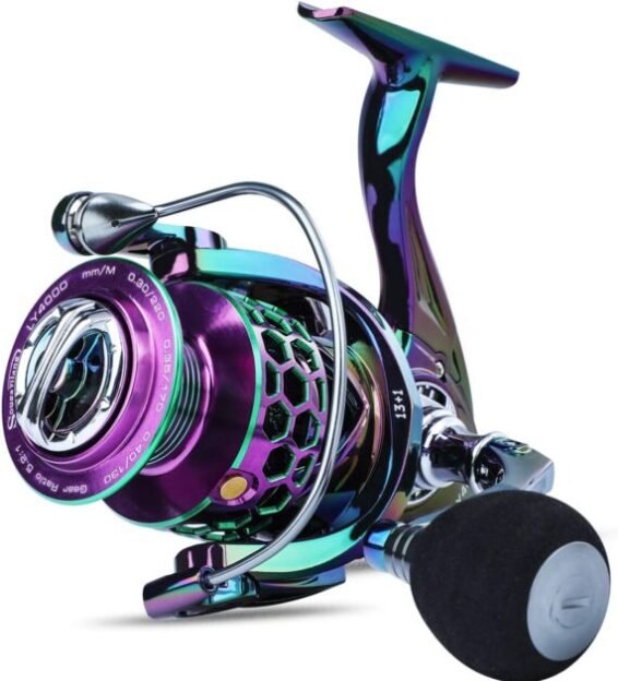 Sougayilang Colorful Fishing Reel 13 +1 BB Light Weight Ultra Smooth Powerful Spinning Reels, with CNC Line Management Graphite Frame, for Freshwater