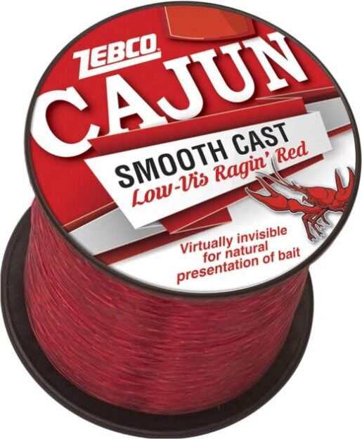 Zebco Cajun Line Smooth Cast Fishing Line, Low Vis Ragin Red